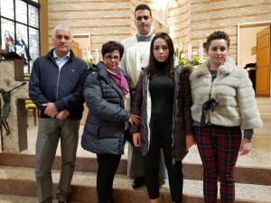 Marco con la sua famiglia